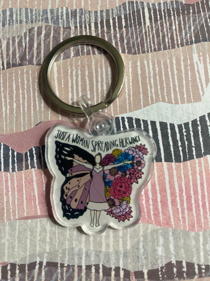 A Woman Spreading Her Wings [Keychain]