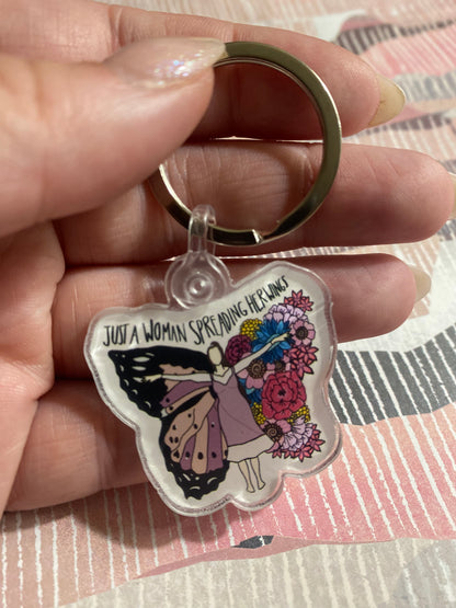 A Woman Spreading Her Wings [Keychain]