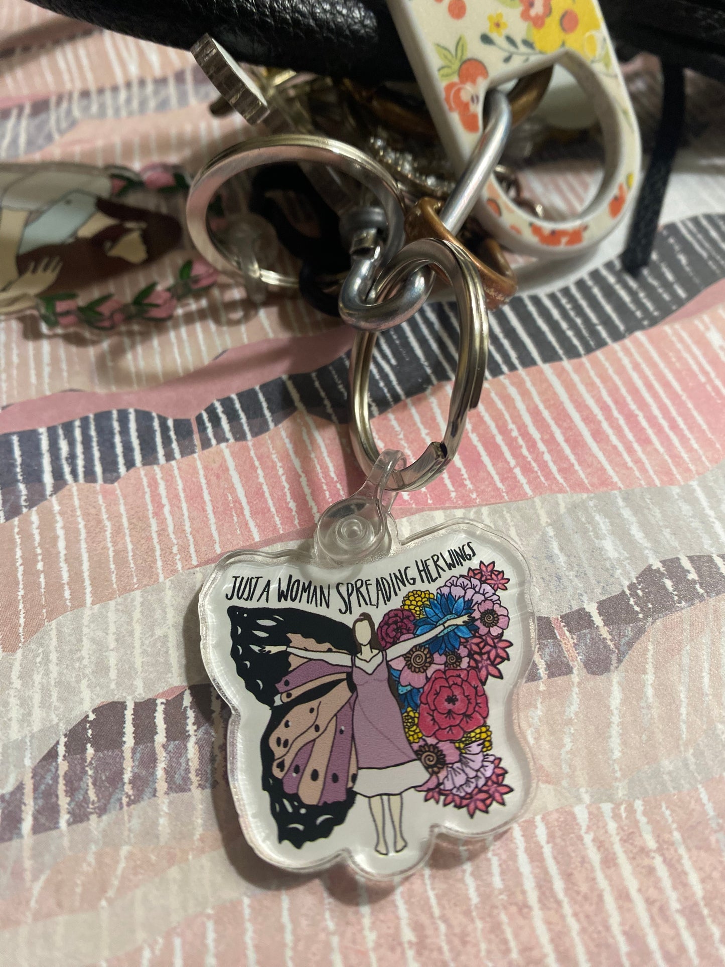 A Woman Spreading Her Wings [Keychain]