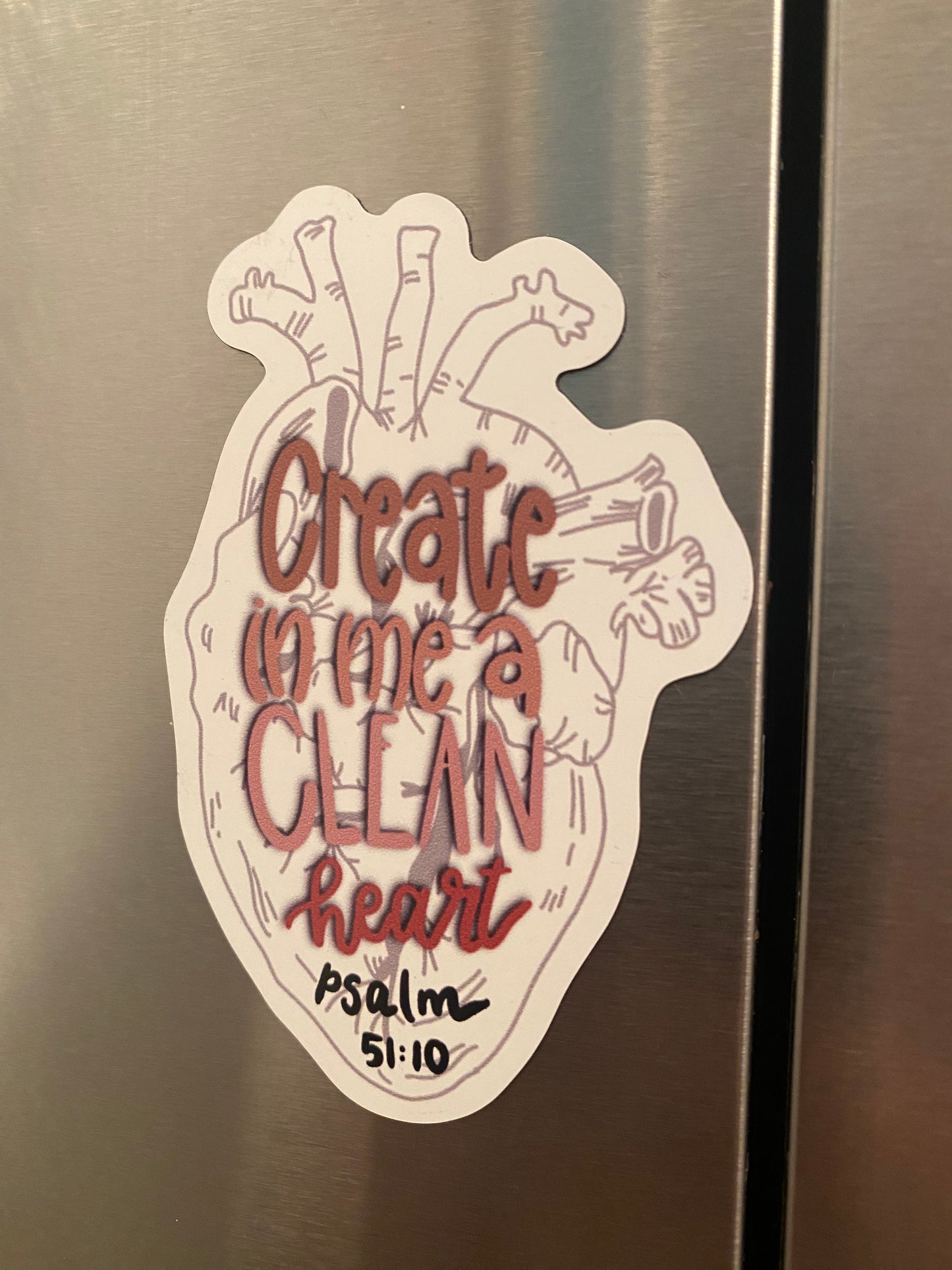 Psalm 51:10 - Clean Heart [Magnet]