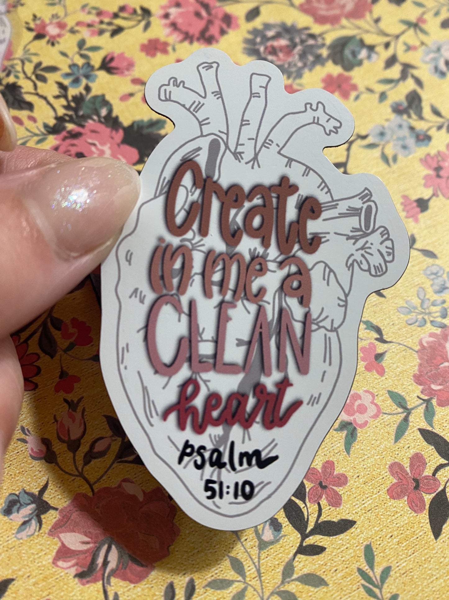 Psalm 51:10 - Clean Heart [Magnet]