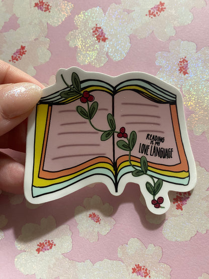 Reading Is My Love Language Sticker [Regular Die-Cut]