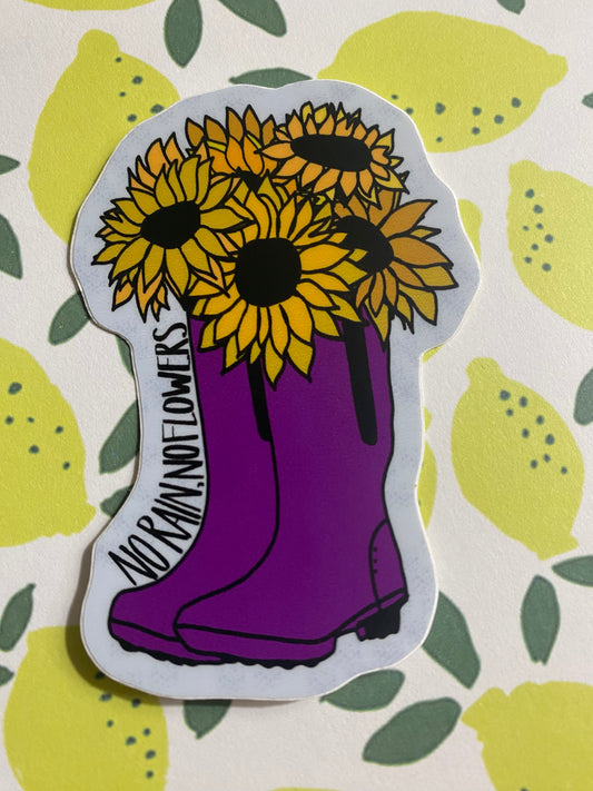 No Rain, No Flowers Sticker [Regular Die-Cut]